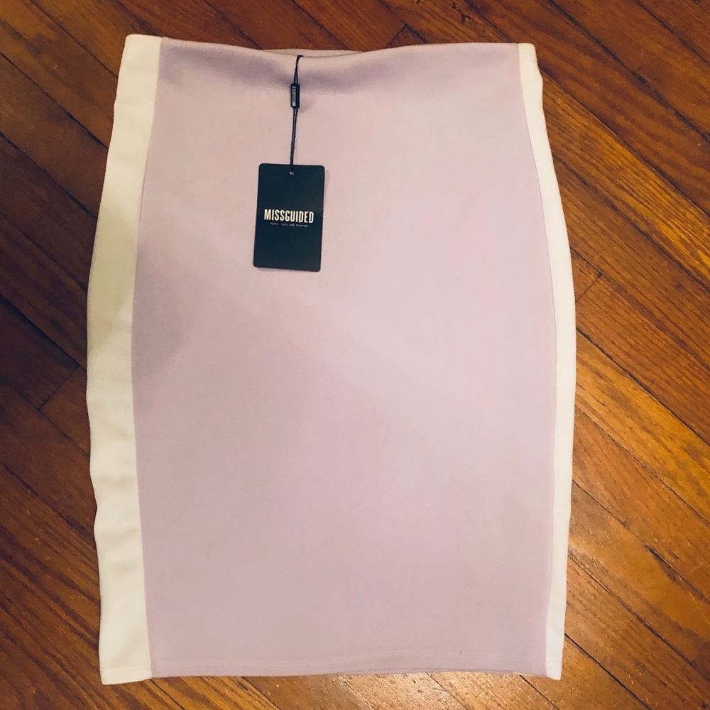 Missguided Lilac skirt with white stripe